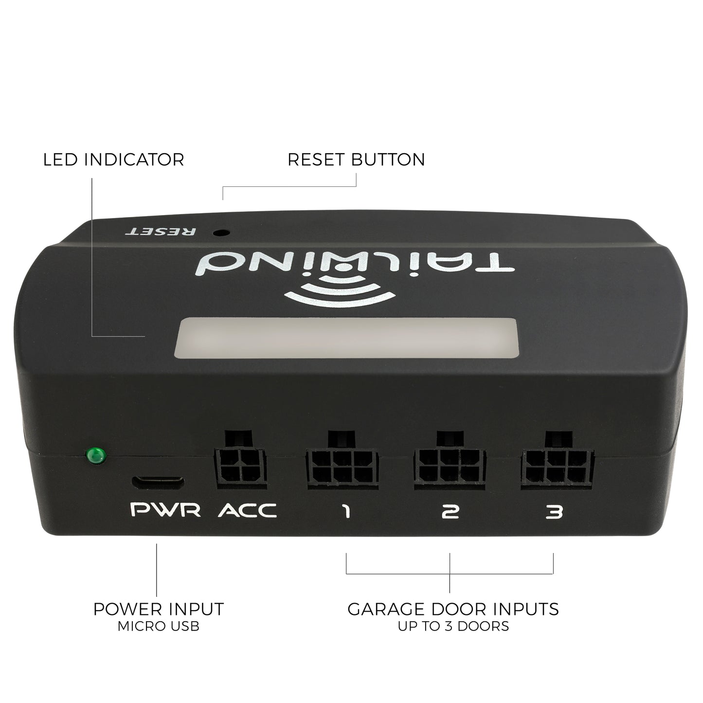 Tailwind iQ3 Smart Automatic Garage Controller PRO with J-track mounted sensor